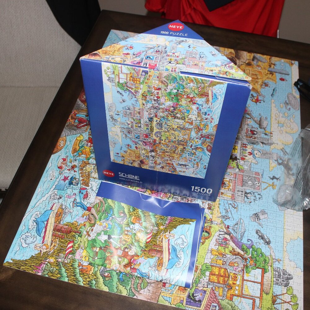 FREE*❤️OMG Just 1 missing piece!! Heye 1500pc puzzle HOLLYWORLD Christoph Schöne